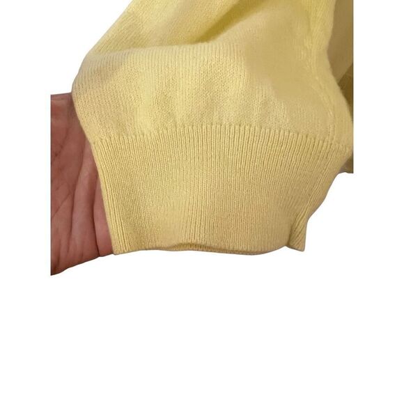 J.Jill yellow cotton blend sweater sz L - Picture 4 of 5